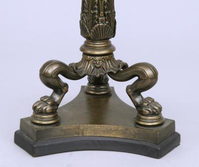 English Regency Antique Bronze Lamp Circa 1820