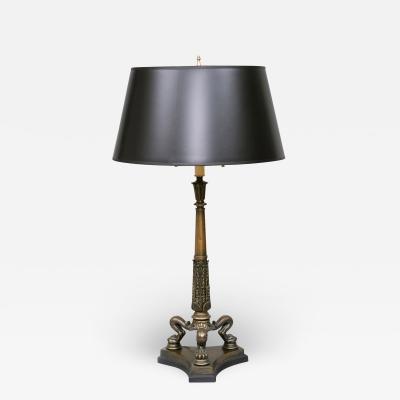 English Regency Antique Bronze Lamp Circa 1820