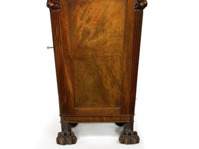 English Regency Antique Mahogany Sideboard Server w Lion Heads circa 1810