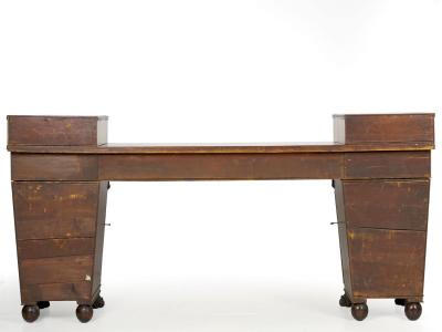 English Regency Antique Mahogany Sideboard Server w Lion Heads circa 1810