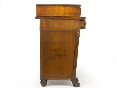 English Regency Antique Mahogany Sideboard Server w Lion Heads circa 1810