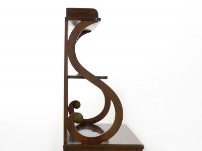 English Regency Antique Mahogany and Brass Cabinet Sideboard Server 19th C 