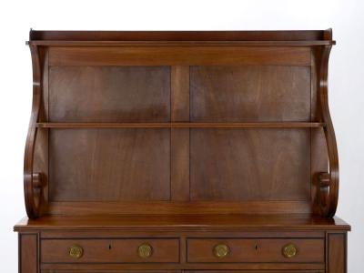 English Regency Antique Mahogany and Brass Cabinet Sideboard Server 19th C 