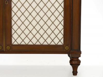English Regency Antique Mahogany and Brass Cabinet Sideboard Server 19th C 