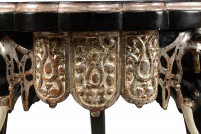 English Regency Black Lacquered Elephant Side Table