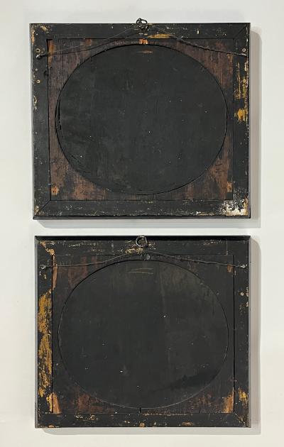 English Regency Boulle Work Inlaid Still Life Pictures Pair circa 1815