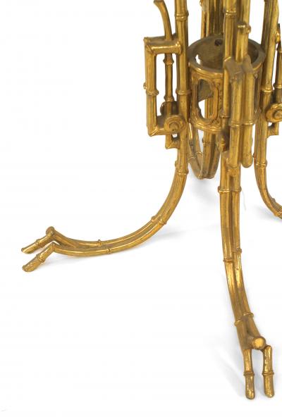 English Regency Brass and Marble End Table