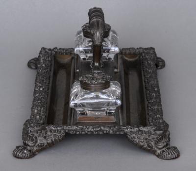 English Regency Bronze Inkstand Circa 1820
