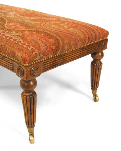 English Regency Burl Elm Bench