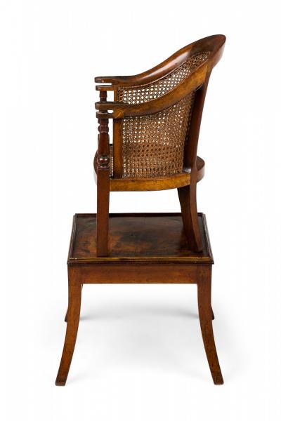 English Regency Caned Childs Chair on Stand