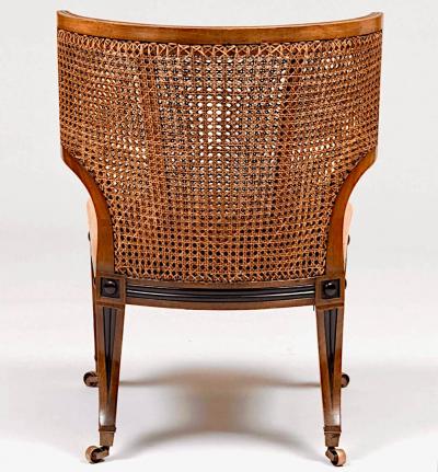 English Regency Caned and Ebonized Mahogany Klismos Chair Althorp circa 1815