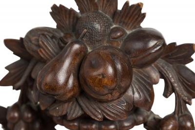 English Regency Carved Walnut Barometer