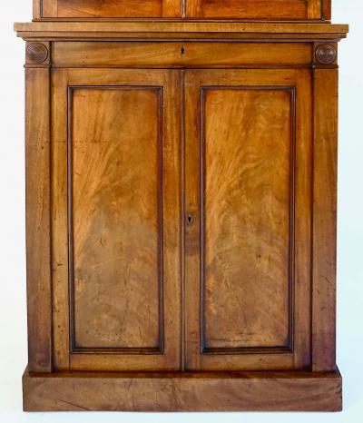 English Regency Chestnut and Mahogany Petite Bookcase Cabinet circa 1825