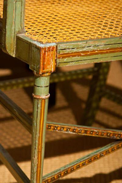 English Regency Era Painted Wood Arm Chair