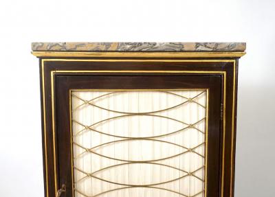 English Regency Faux Rosewood Painted Septarian Top Dwarf Cabinet circa 1820