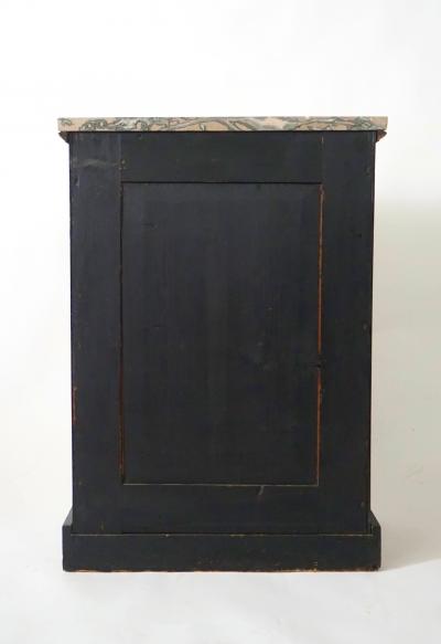 English Regency Faux Rosewood Painted Septarian Top Dwarf Cabinet circa 1820