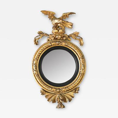 English Regency Gilt Convex Mirror