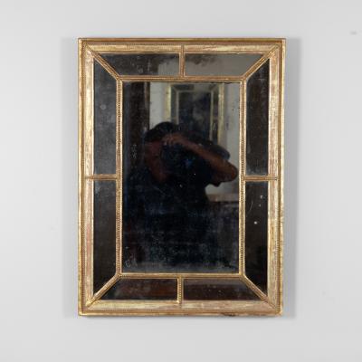 English Regency Giltwood Mirror with Divided Plate Rectangular Circa 1820