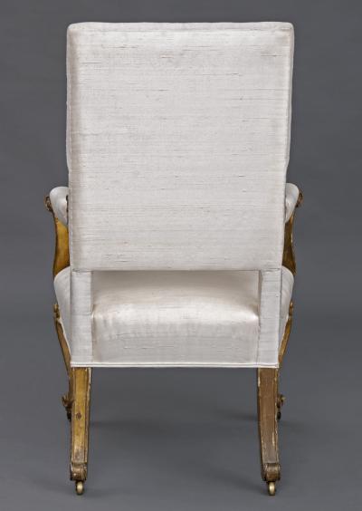 English Regency Giltwood Open Armchair Circa 1820