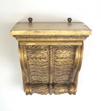 English Regency Large Scale Neoclassical Giltwood Wall Bracket circa 1825
