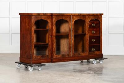 English Regency Mahogany Breakfront Sideboard