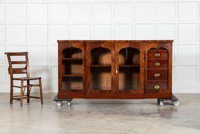 English Regency Mahogany Breakfront Sideboard