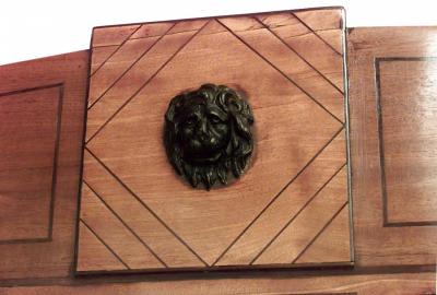 English Regency Mahogany Chest with Inlaid Pediment Top