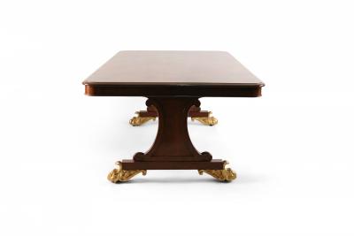 English Regency Mahogany Claw Foot Dining Table