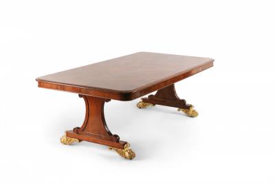 English Regency Mahogany Claw Foot Dining Table