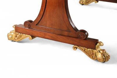 English Regency Mahogany Claw Foot Dining Table