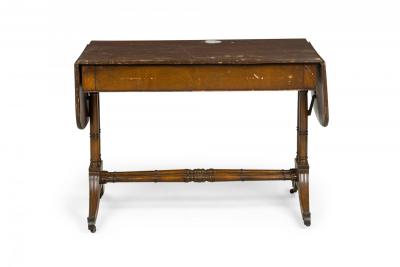 English Regency Mahogany Drop Leaf Console Sofa Table