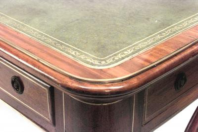 English Regency Mahogany Library Writing Desk