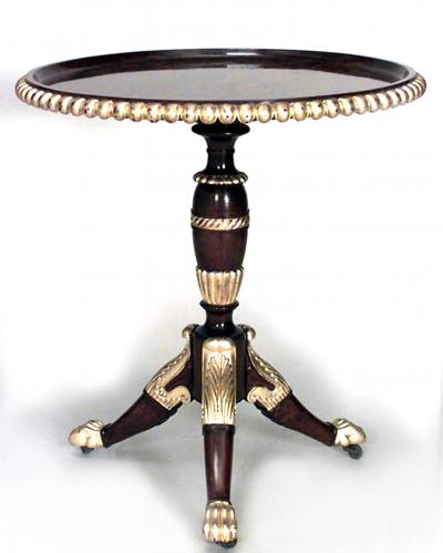 English Regency Mahogany Round End Table