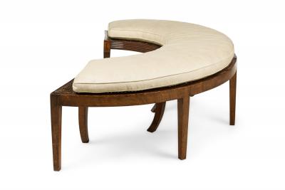 English Regency Mahogany Semi Circular Bench