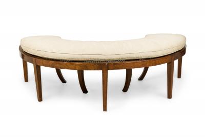 English Regency Mahogany Semi Circular Bench