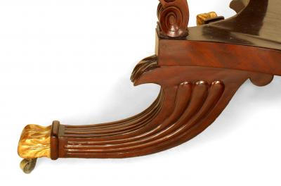 English Regency Mahogany and Gilt Dining Table