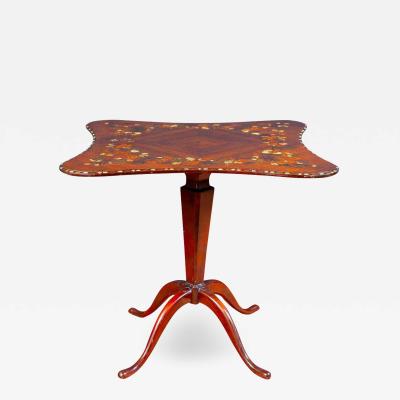 English Regency Marquetry Inlaid Center Table or Occasional Table 1815