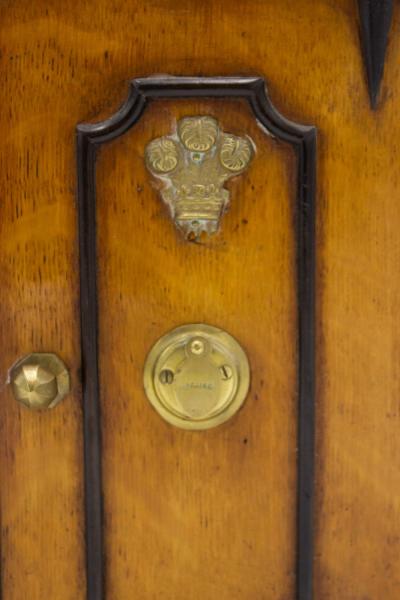 English Regency Oak Jewelry Cabinet