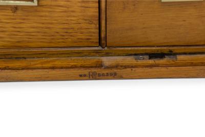 English Regency Oak Jewelry Cabinet