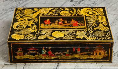 English Regency Penwork Box