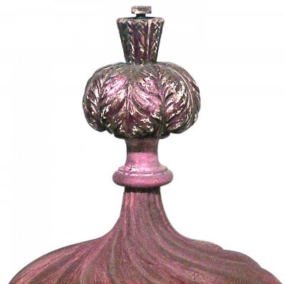 English Regency Red Painted Finials