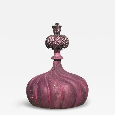 English Regency Red Painted Finials