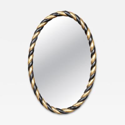 English Regency Rope Twist Oval Mirror