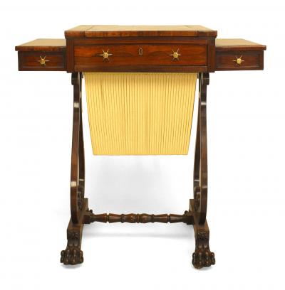 English Regency Rosewood Flip Chessboard Table