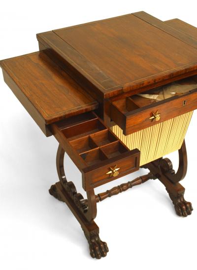 English Regency Rosewood Flip Chessboard Table