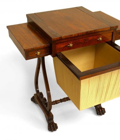 English Regency Rosewood Flip Chessboard Table