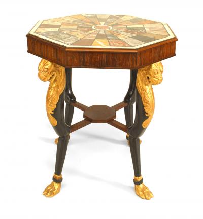 English Regency Rosewood and Gilt End Tables