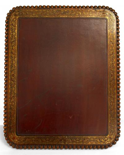 English Regency Rosewood and Leather End Table