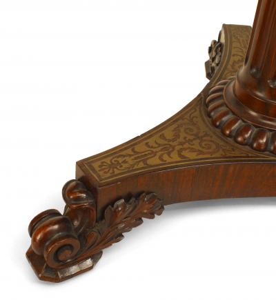 English Regency Rosewood and Leather End Table