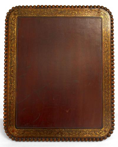 English Regency Rosewood and Leather End Table